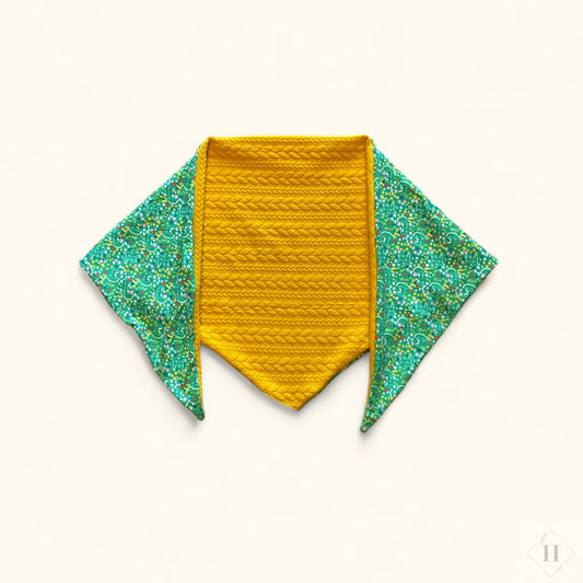 Tørklæde - gul farvet bagside (flere varianter) Aldrig2ens