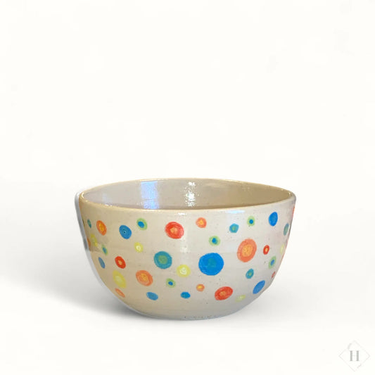 Skål med mangefarvede cirkler Famalut