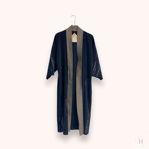 Sort kimono med giraffer Jonna Vestergaard