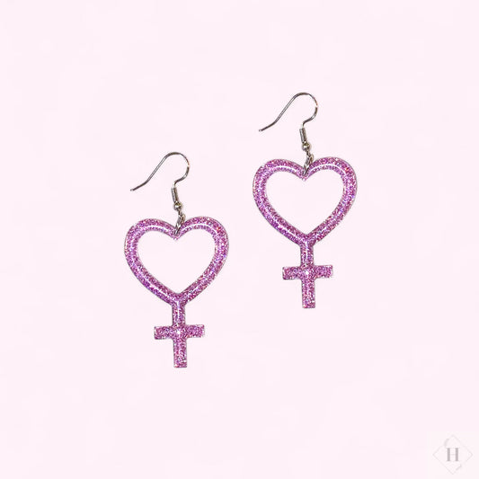 Kvindetegn - lyserød glimmer Creatrivi