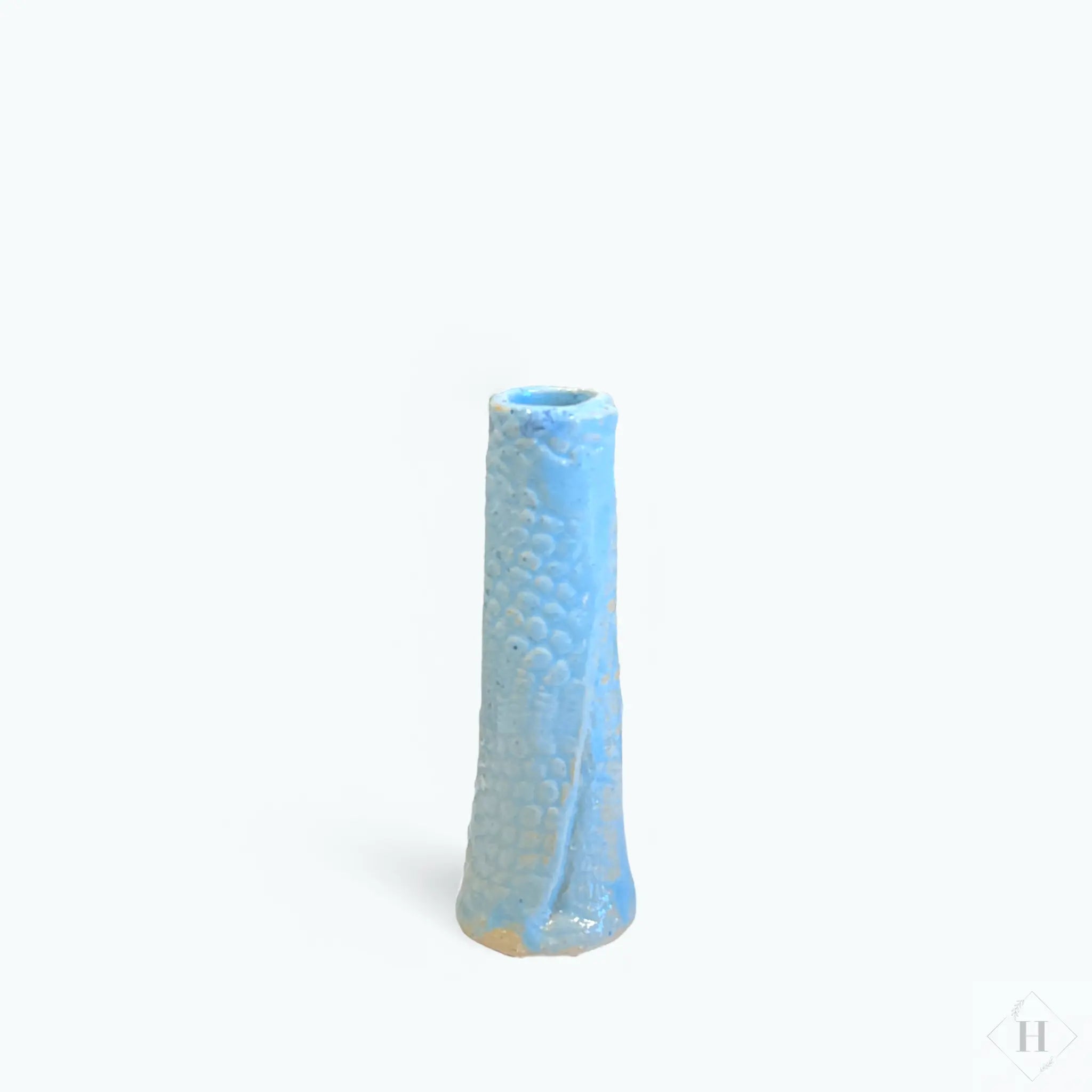 Høj vase med blonde - lyseblå Hav-Mose-Fjord Keramik af kunsthåndværker Susanne Talbot