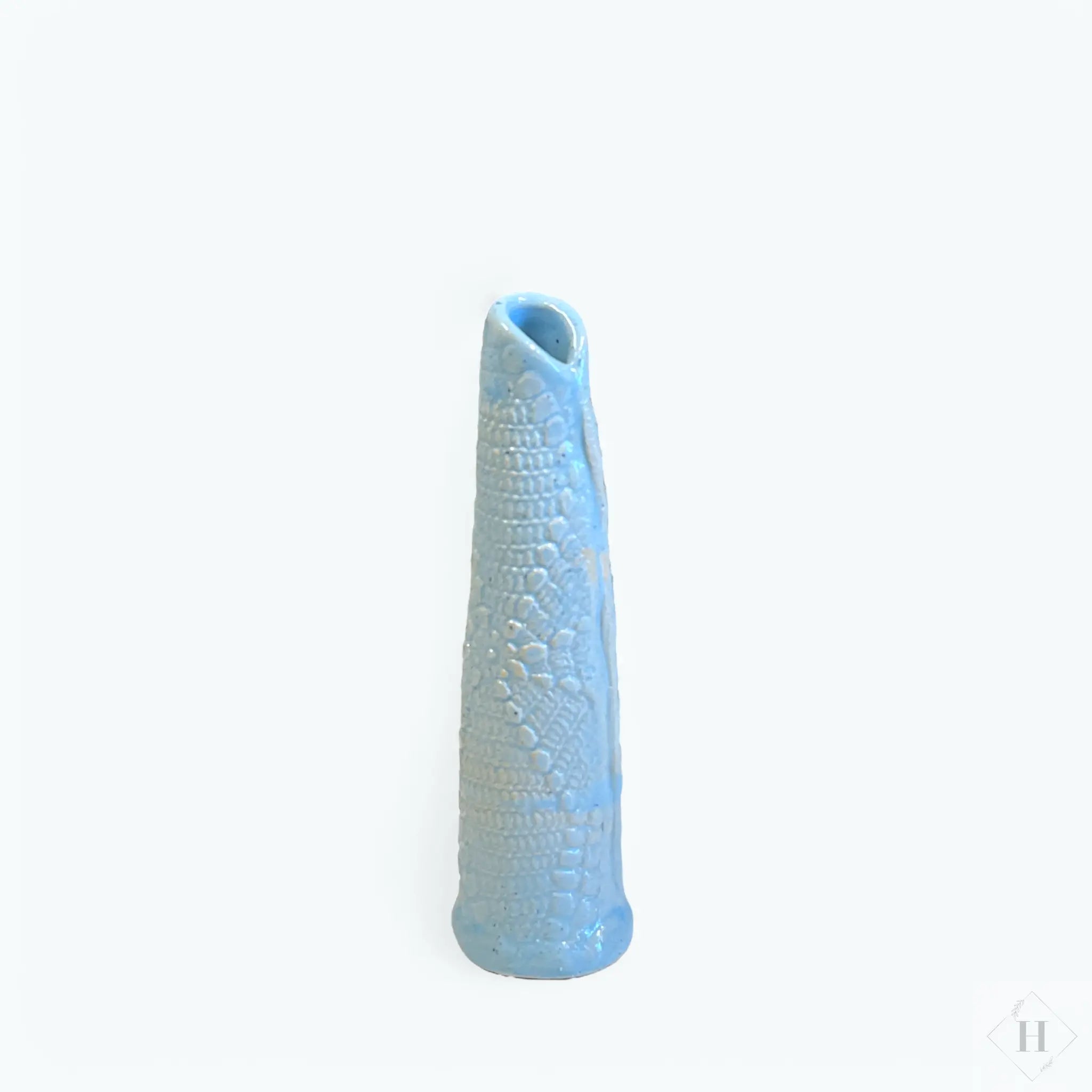 Høj vase med blonde - lyseblå Hav-Mose-Fjord Keramik af kunsthåndværker Susanne Talbot
