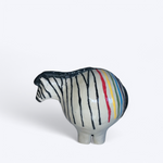 Indlæs billede til gallerivisning Regnbue zebra i keramik - blank glasur
