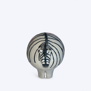 Regnbue zebra i keramik - blank glasur