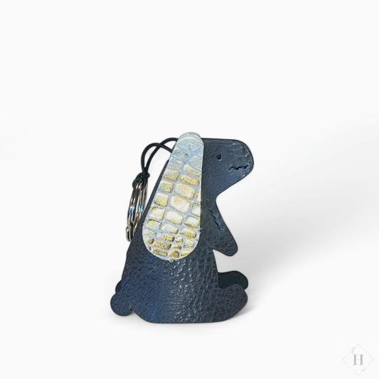 Læder nøglering/taskevedhæng - hare Unika Nord