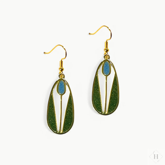 Øreringe - Tulipaner (lyseblå) Great Fun Arts