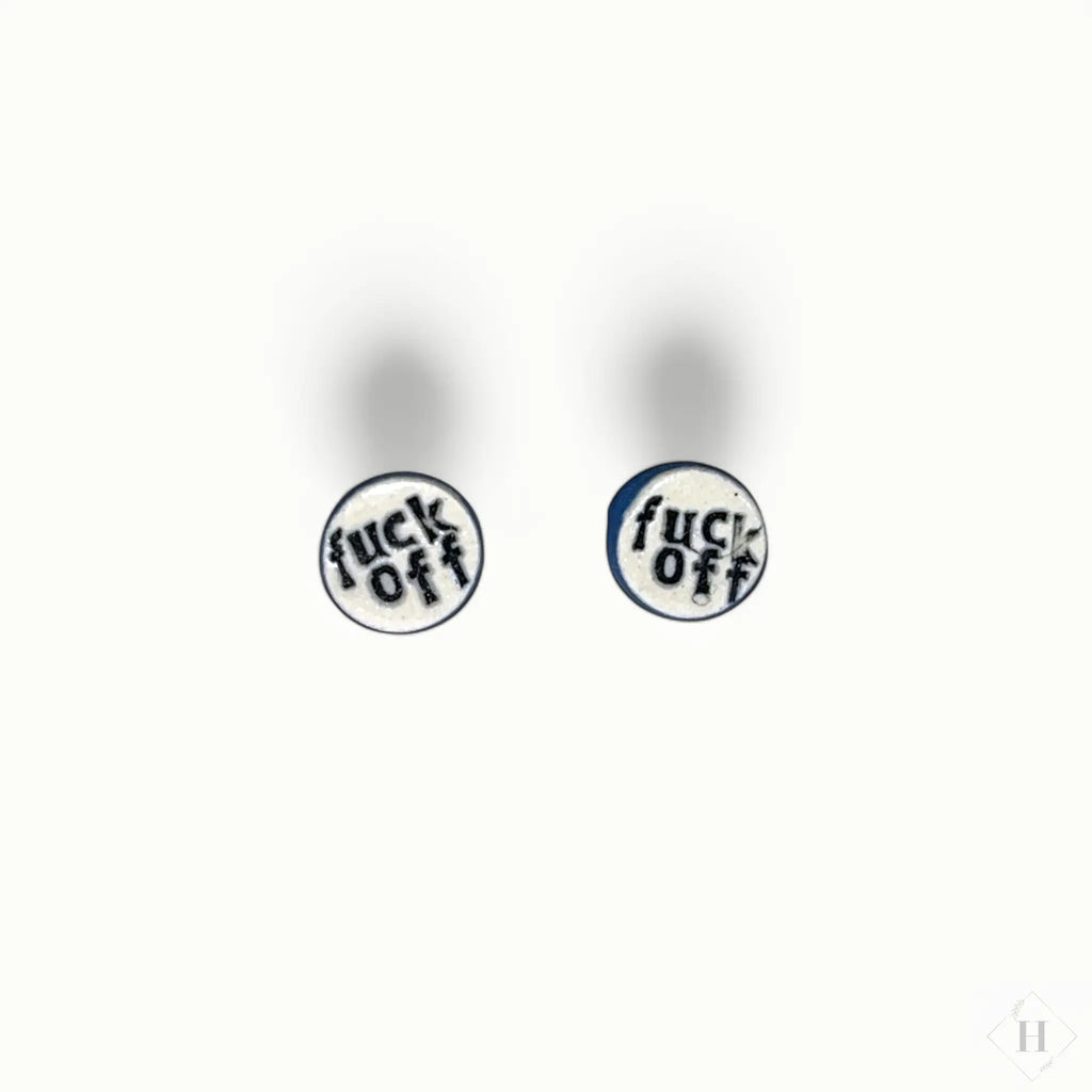 Ørestikkere i keramik - Fuck off Lisbeth Børglum