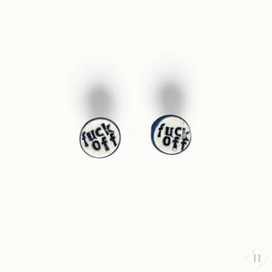 Ørestikkere i keramik - Fuck off Lisbeth Børglum