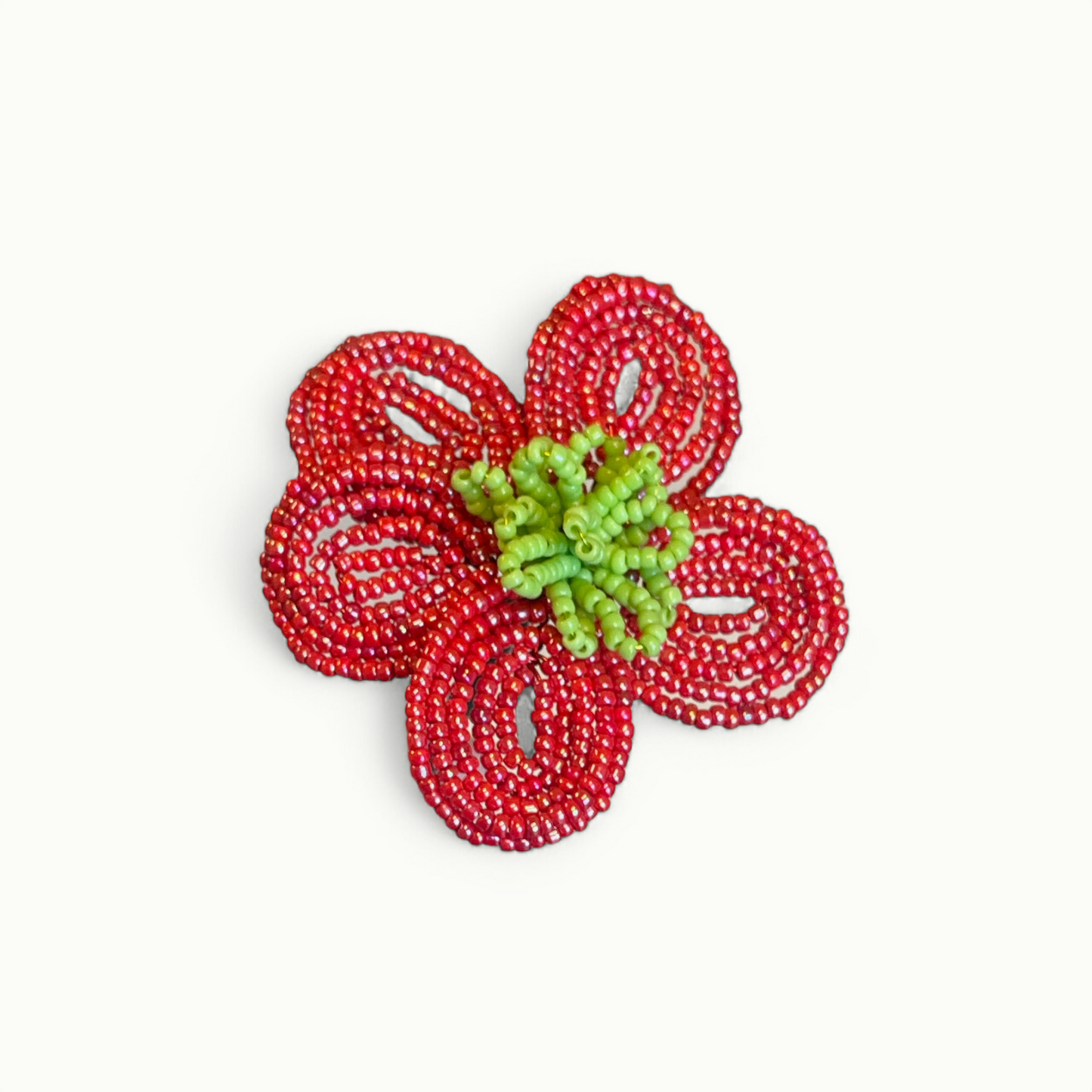 Håndlavet blomst i glasperler Kaimers krea