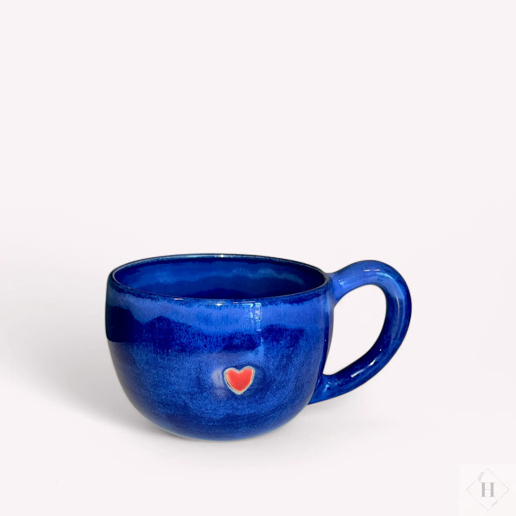 Hjerte krus - royal blue Jøwjøw