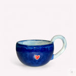 Indlæs billede til gallerivisning Hjerte krus - royal blue/hvid Jøwjøw
