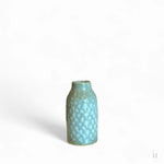 Indlæs billede til gallerivisning Mini vase i stentøj - grønne skæl Camilla Gellert Keramik

