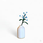 Indlæs billede til gallerivisning Mini vase i stentøj - stribet hvid Camilla Gellert Keramik
