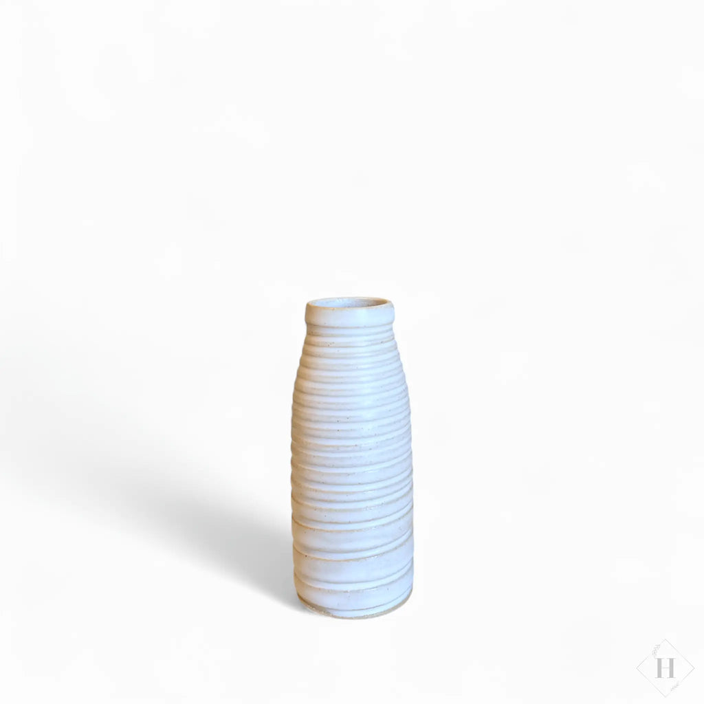 Mini vase i stentøj - spiral hvid Camilla Gellert Keramik