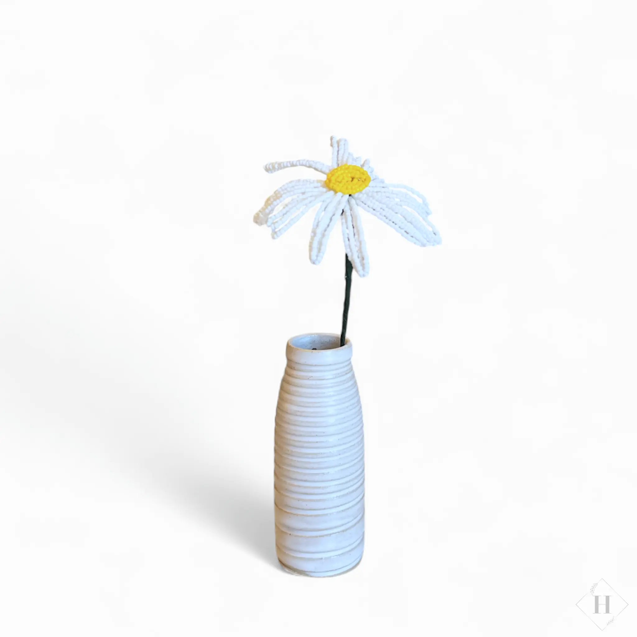 Mini vase i stentøj - spiral hvid Camilla Gellert Keramik