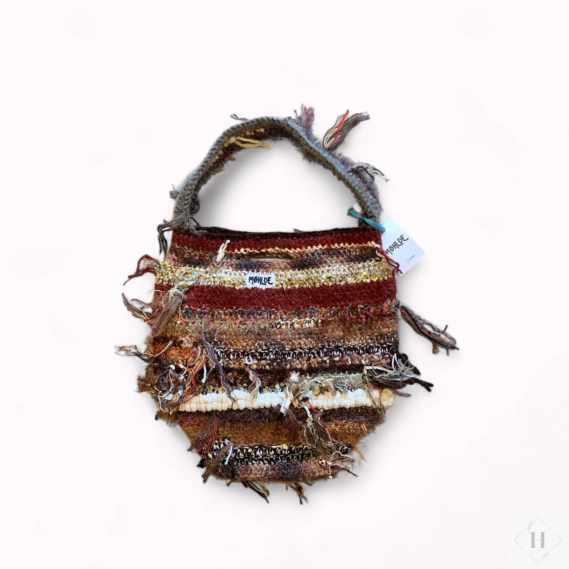 Hæklet totebag - Golden Brown Møhlde