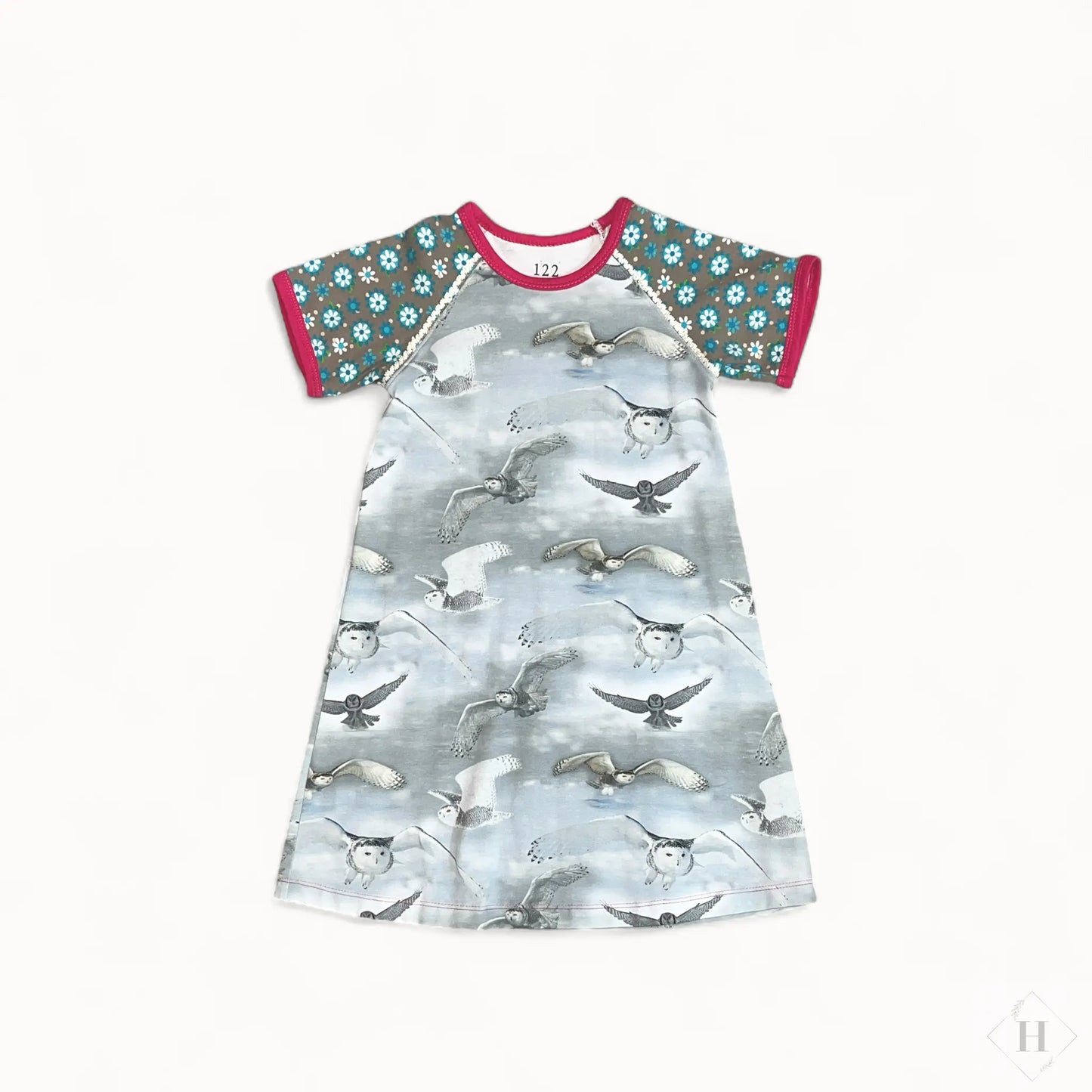 Kjole str 122 - ugler Aldrig2ens