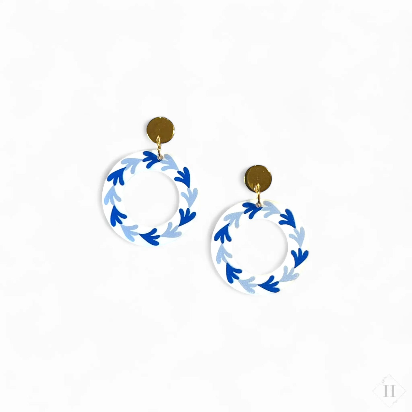 Cirkler med blåt mønster Creatrivi