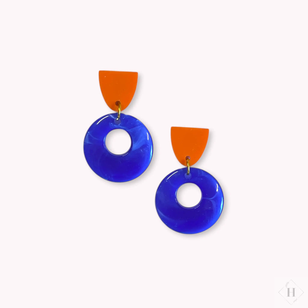 Statement ørering - blå/orange Winther Design