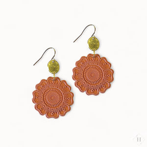 Boho mandala stor - rødbrun Handmade Hygge