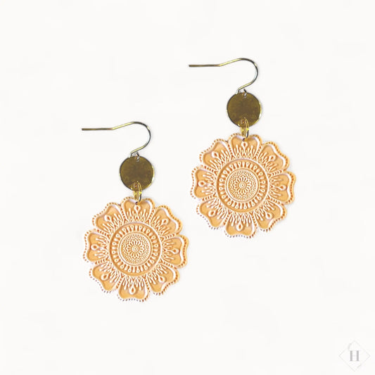 Boho mandala stor - lys fersken Handmade Hygge