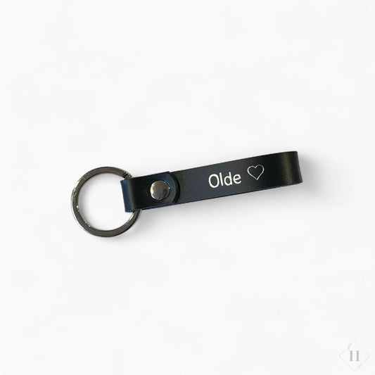 Nøglering i læder - Olde (flere varianter) Unika Nord