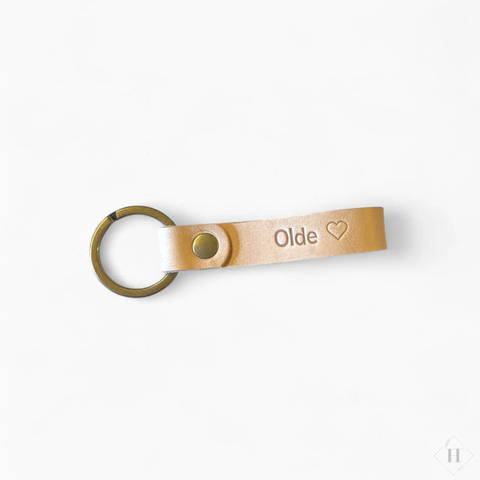 Nøglering i læder - Olde (flere varianter) Unika Nord