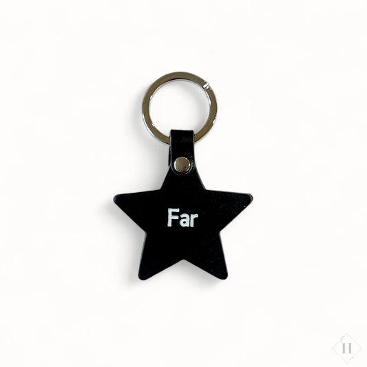 Nøglering i læder - Stjerne Far (flere varianter) Unika Nord