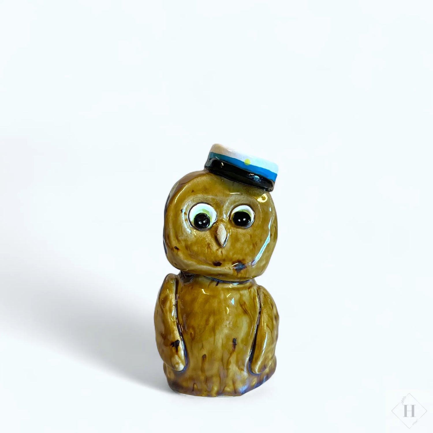 Studenter ugle i keramik - blå student By Victoria Juul