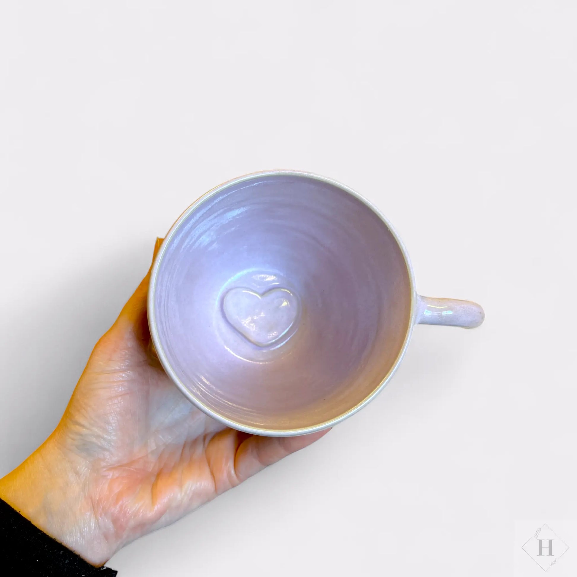 Hjerte krus - lyserød/brun Jøwjøw