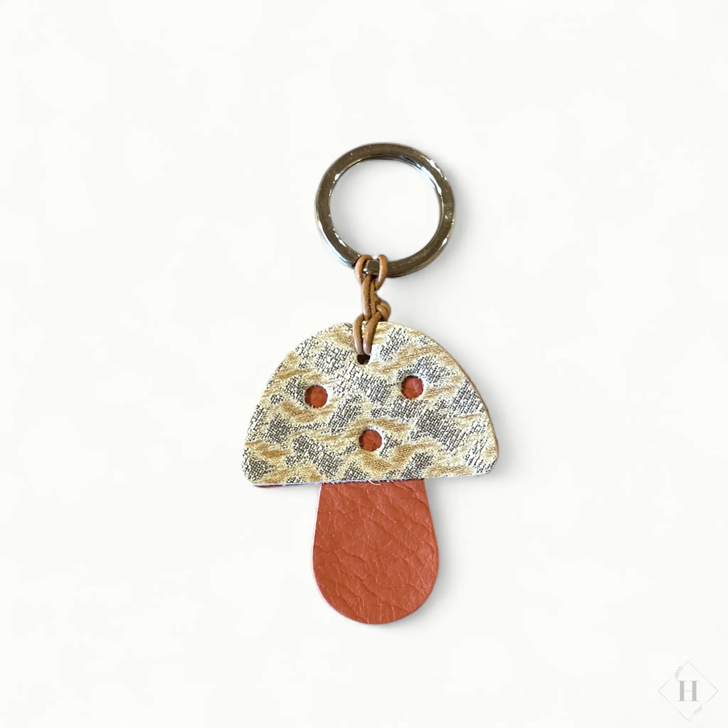Læder nøglering - Svamp (flere varianter) Unika Nord