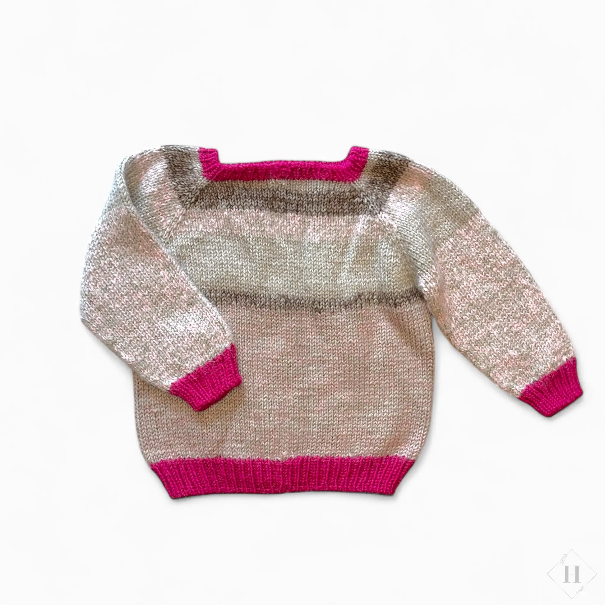 Børnestrik | Langærmet trøje str 3-4år Famalut