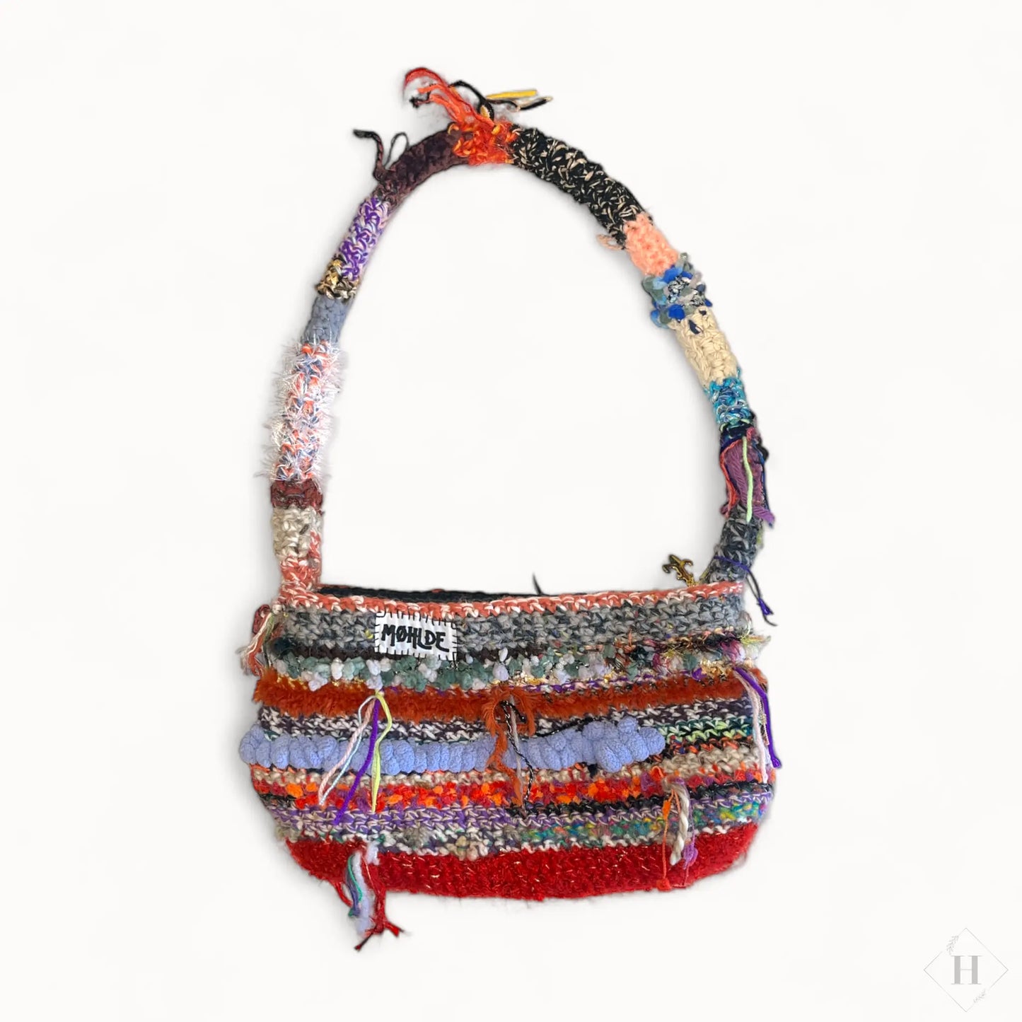 Hæklet håndtaske - Fire and ashes Møhlde