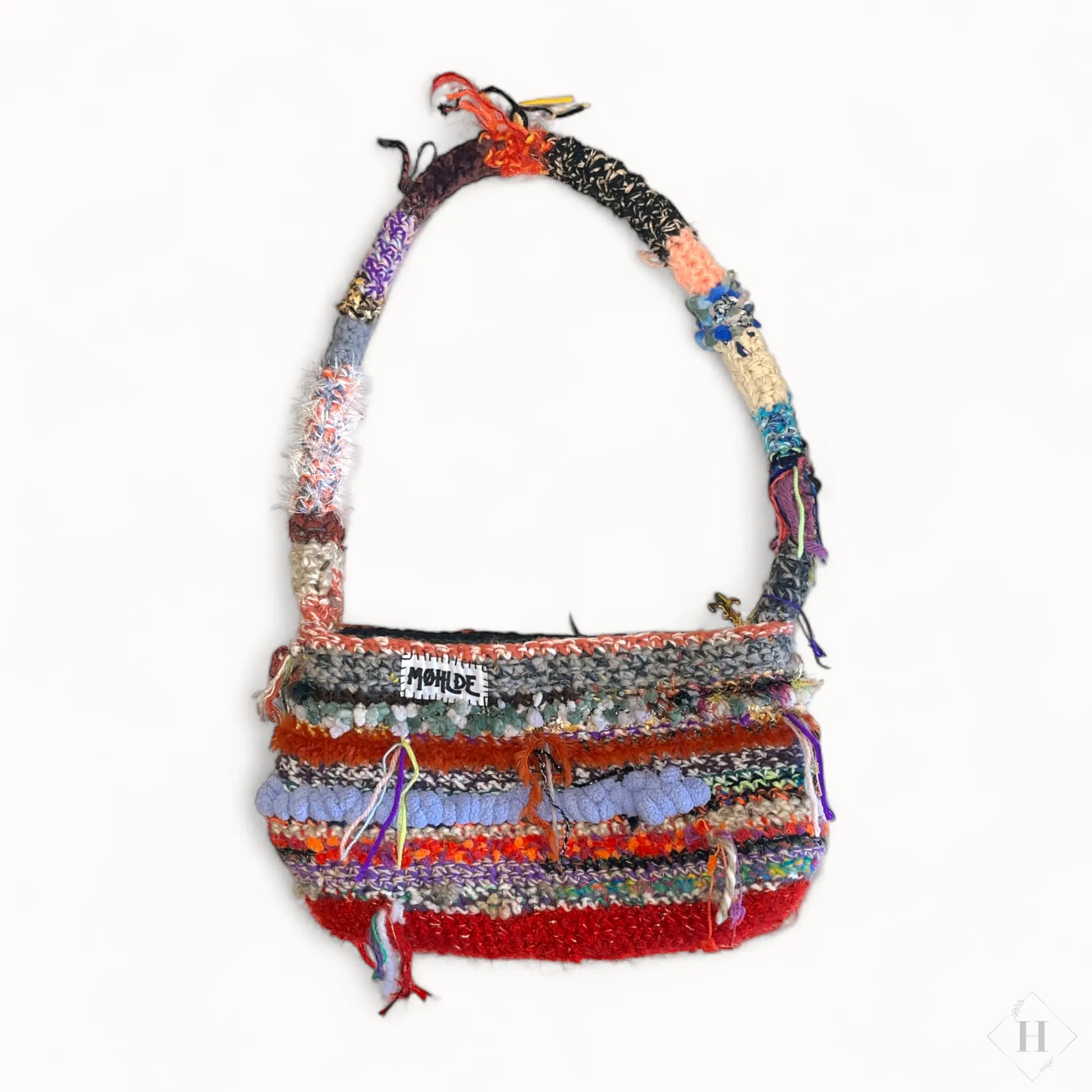 Hæklet håndtaske - Fire and ashes Møhlde