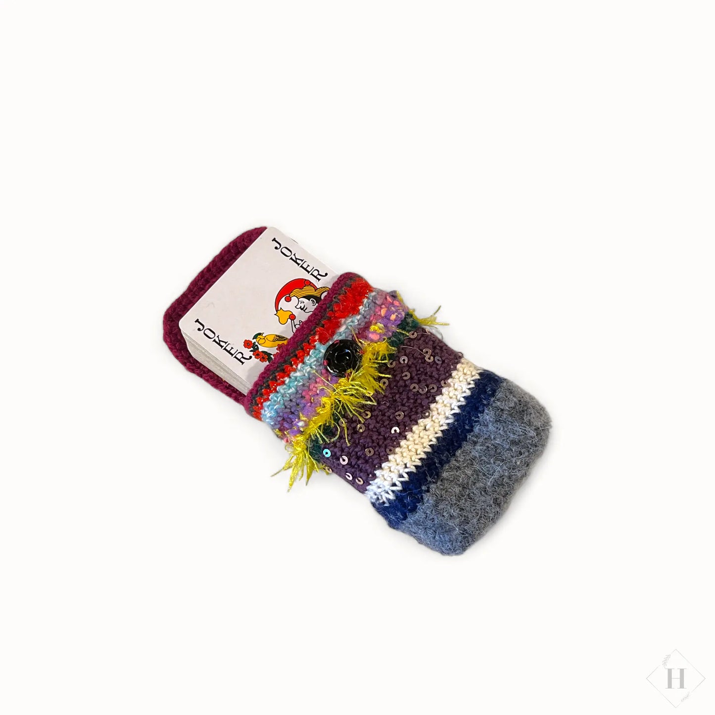 Hæklet etui til spillekort Møhlde