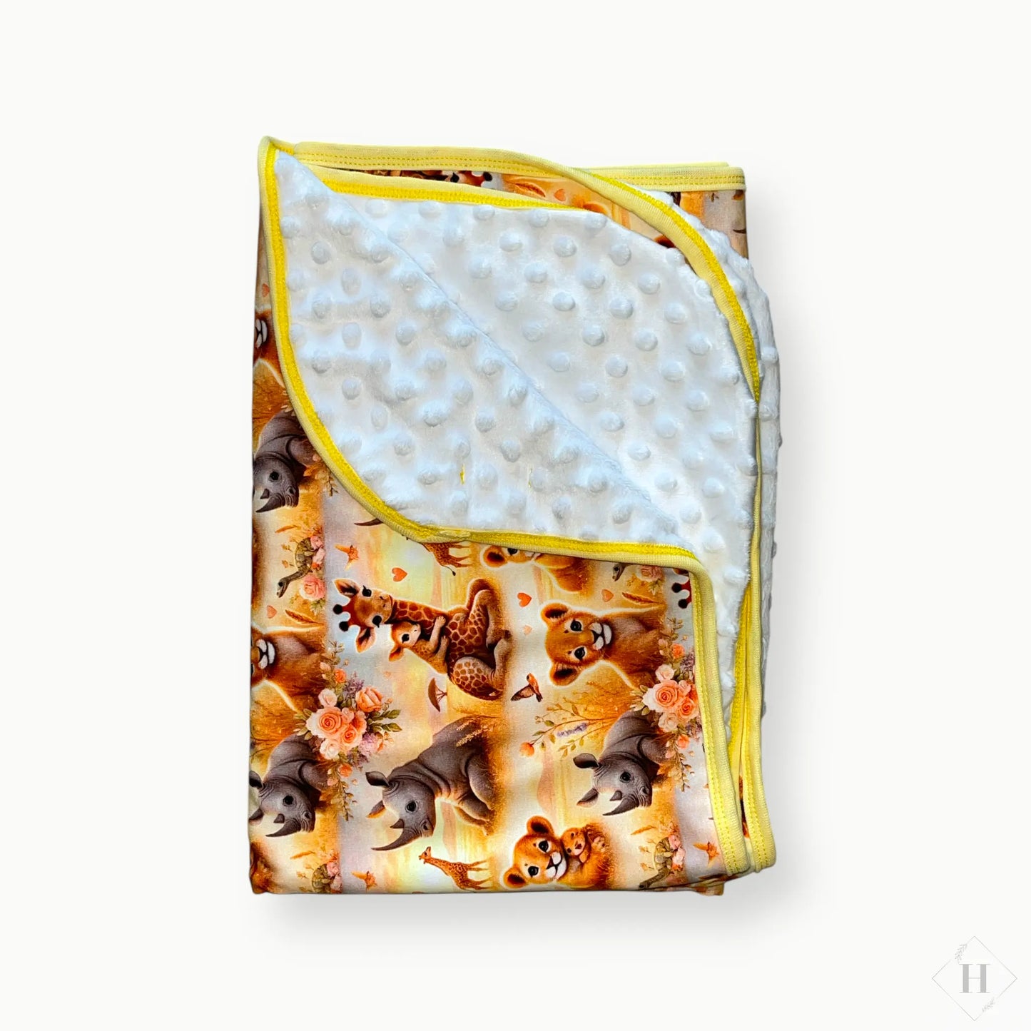 Håndlavet Baby Tæppe Jersey 70x100cm - Blødt Minky Fleece Tæppe til Barnevogn Louifax