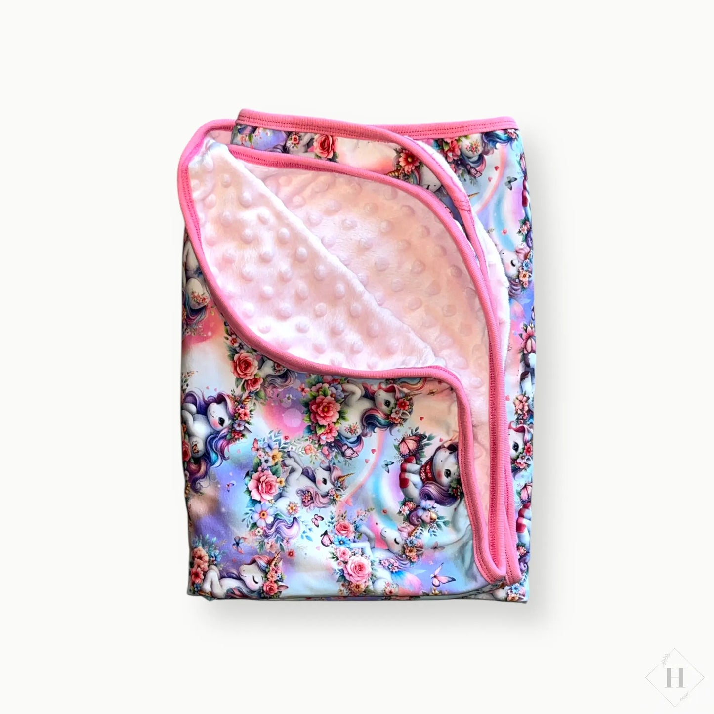 Håndlavet Baby Tæppe Jersey 70x100cm - Blødt Minky Fleece Tæppe til Barnevogn Louifax