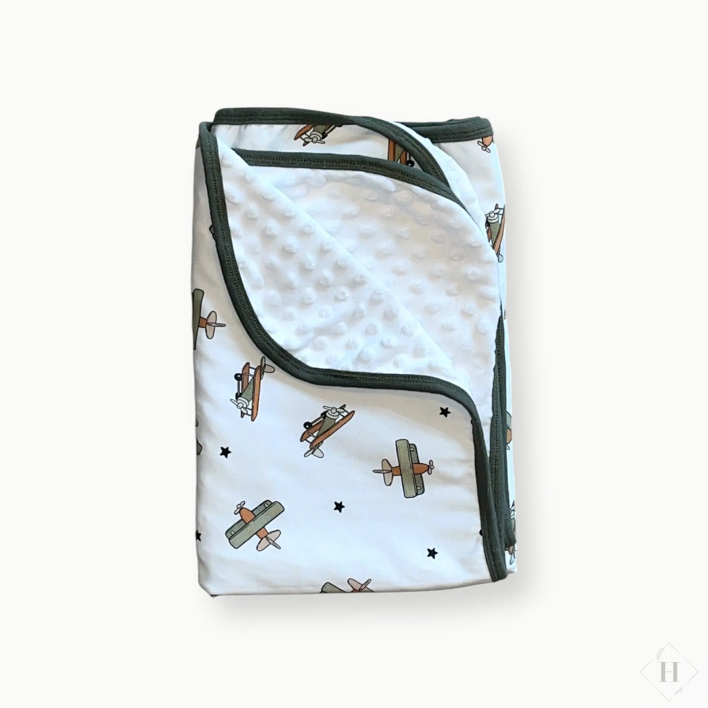 Håndlavet Baby Tæppe Jersey 70x100cm - Blødt Minky Fleece Tæppe til Barnevogn Louifax