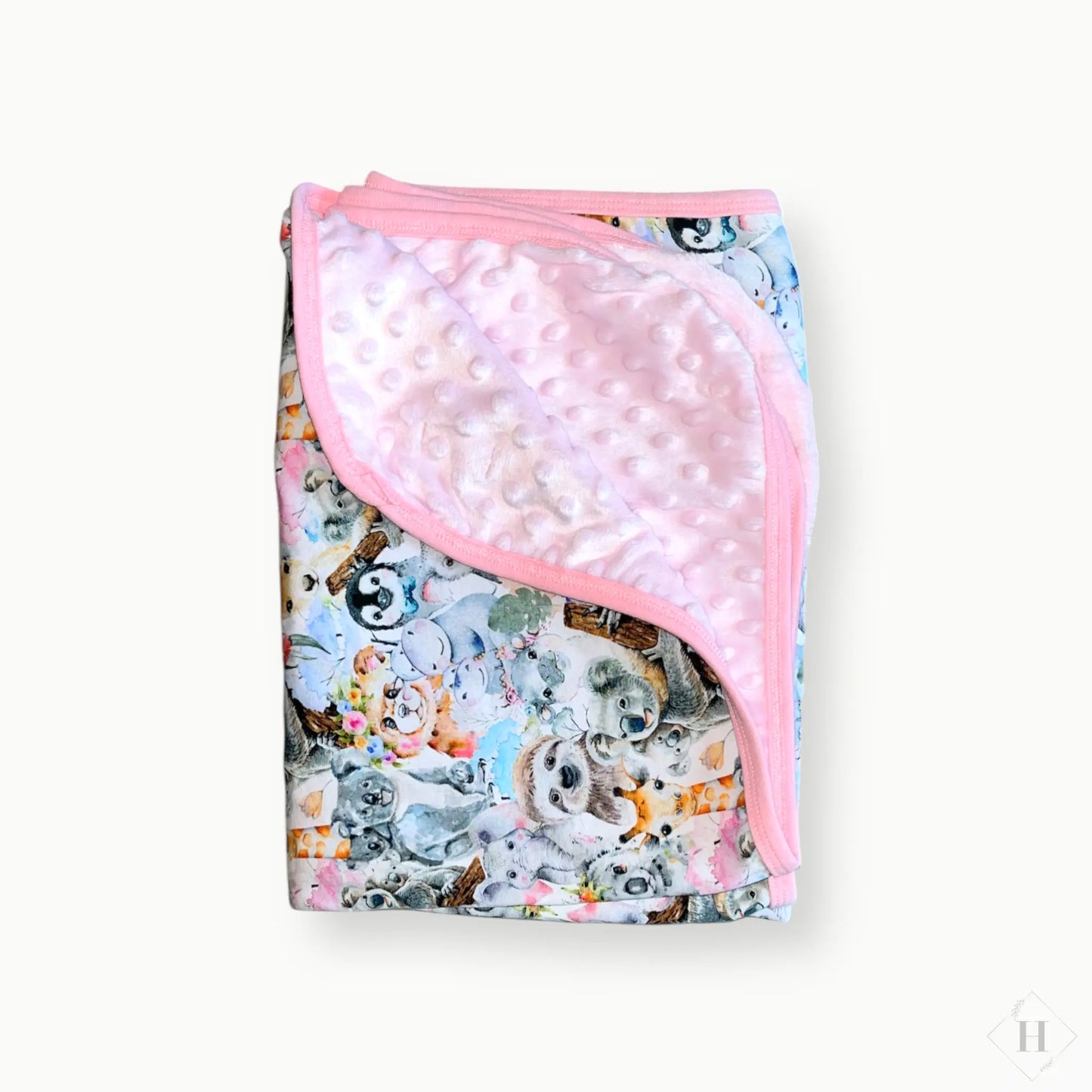 Håndlavet Baby Tæppe Jersey 70x100cm - Blødt Minky Fleece Tæppe til Barnevogn Louifax