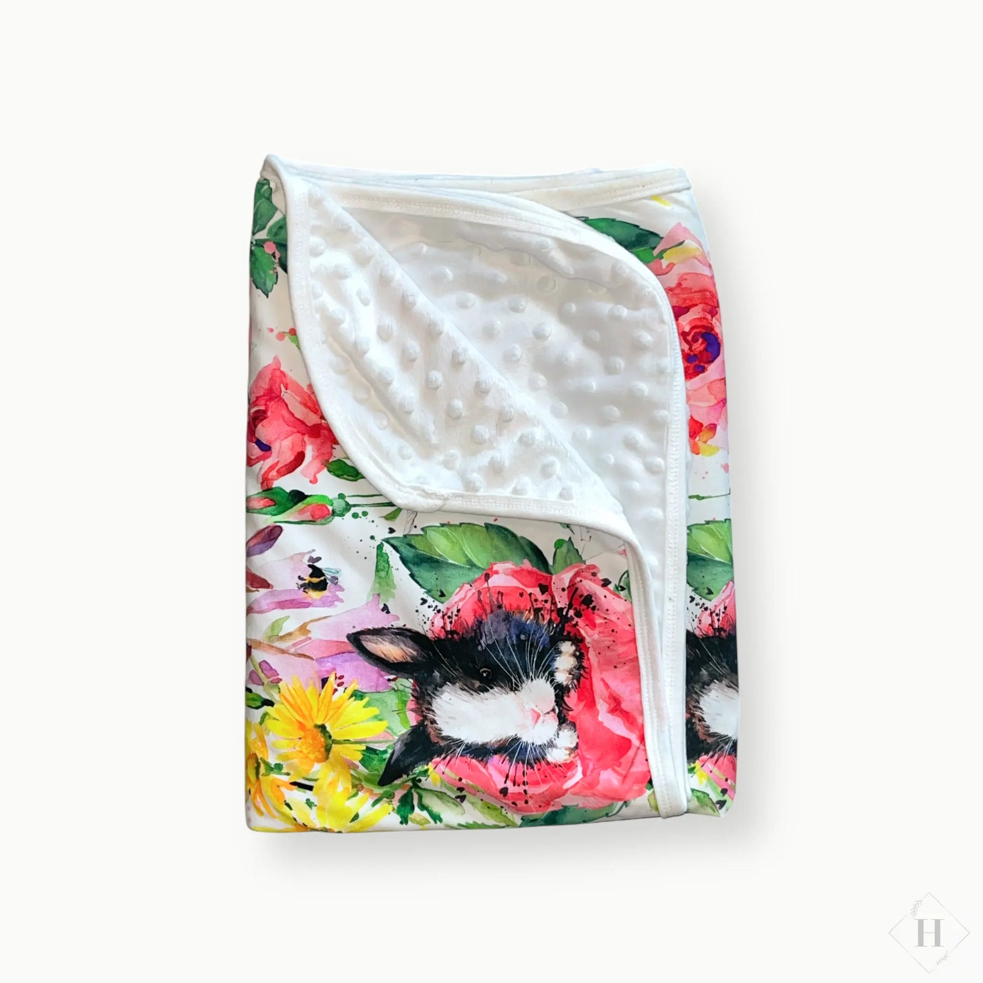 Håndlavet Baby Tæppe Jersey 70x100cm - Blødt Minky Fleece Tæppe til Barnevogn Louifax