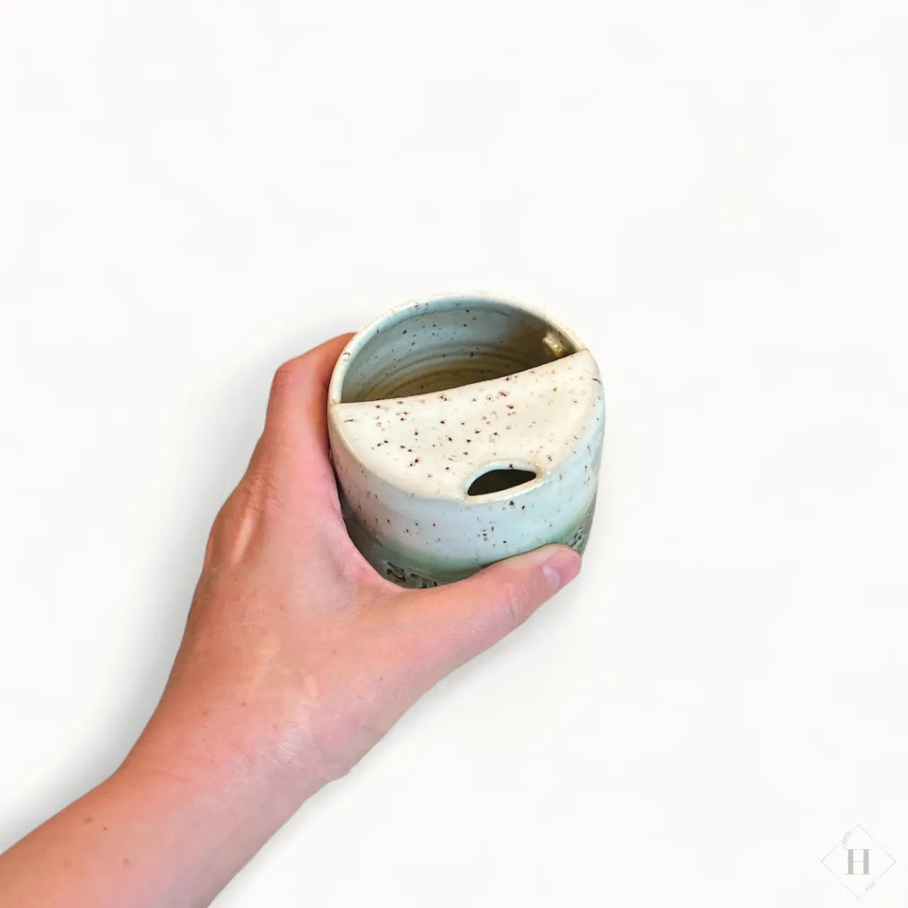 To Go Krus uden hank - Strikkepause (blågrøn) Clay by Hornstrup