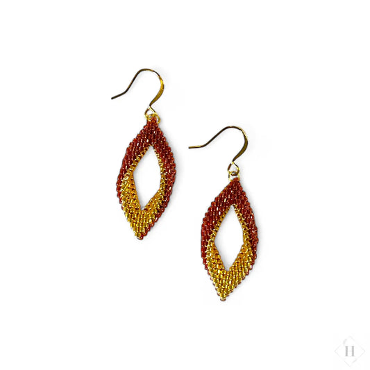 Twist øreringe i miyuki perler - (flere varianter) Mabalser