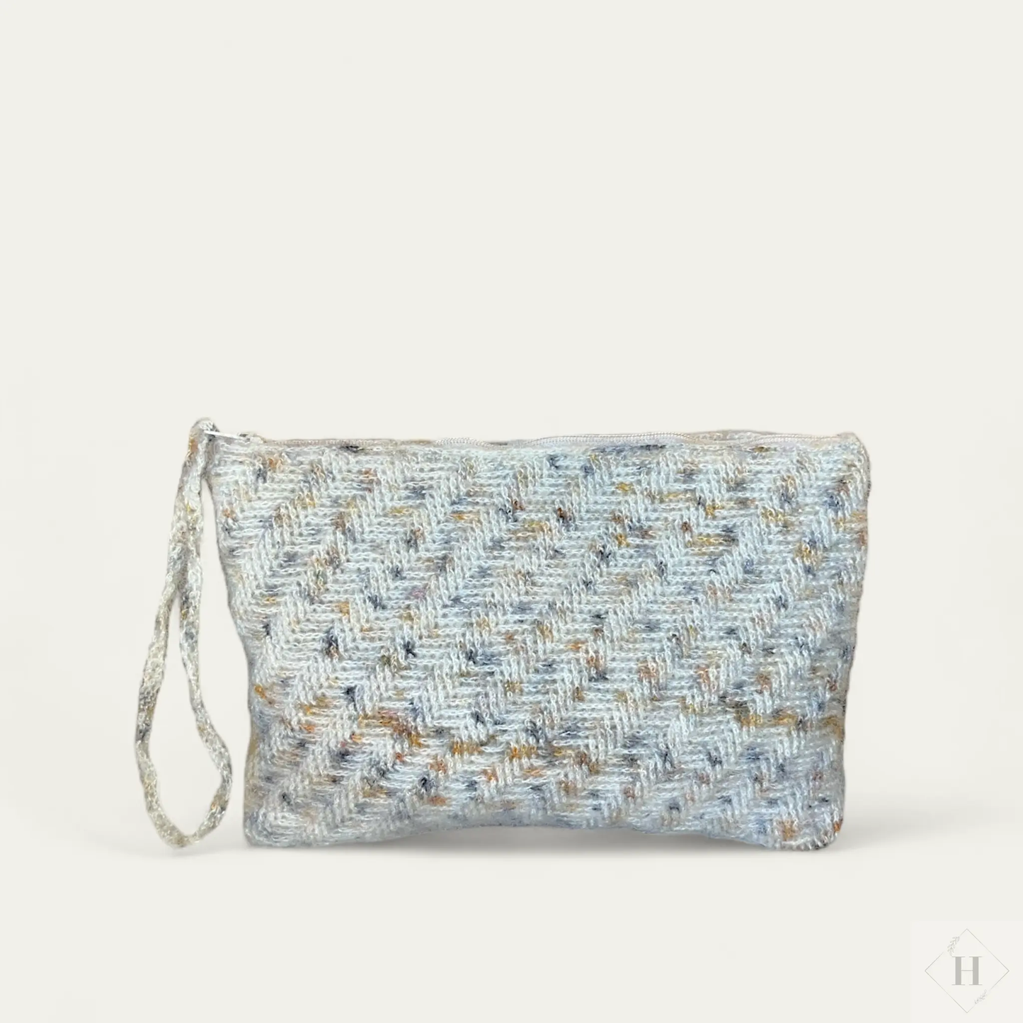 Luksus hæklet pung i silk mohair - lys brun Vera Hjerrild