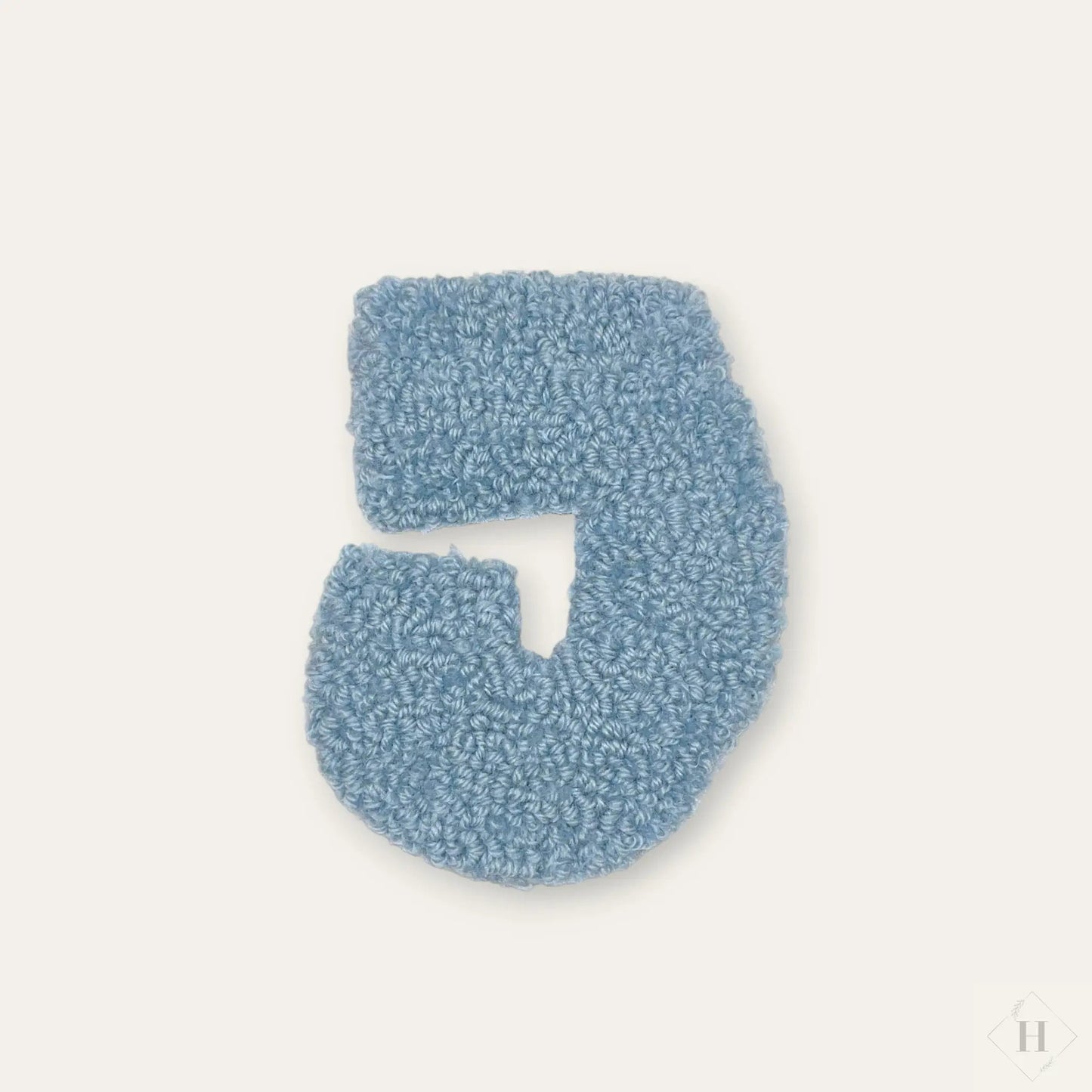 Håndlavet Tuftet Bogstav 14 cm - Personlig Væg Dekoration (J) Flair