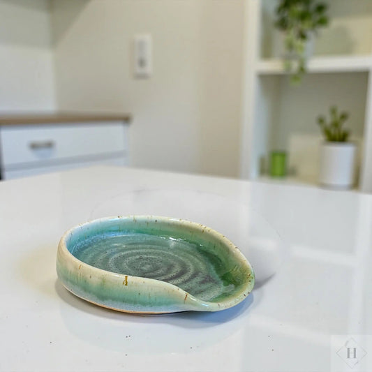 Spoon rest i keramik - grøn Clay by Hornstrup