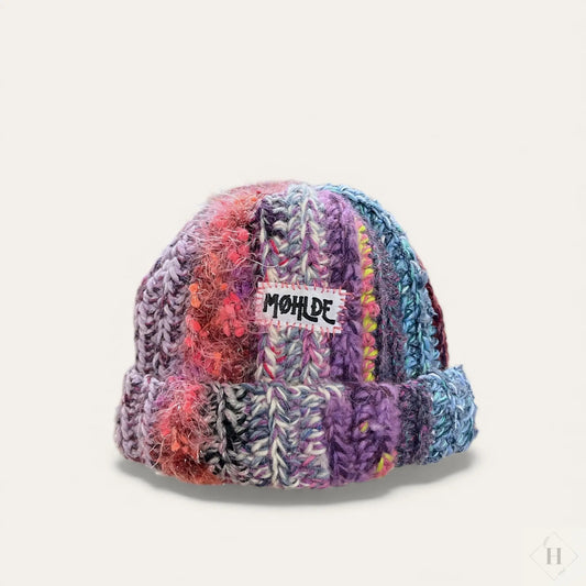 Hæklet beanie - purple pleasure Møhlde