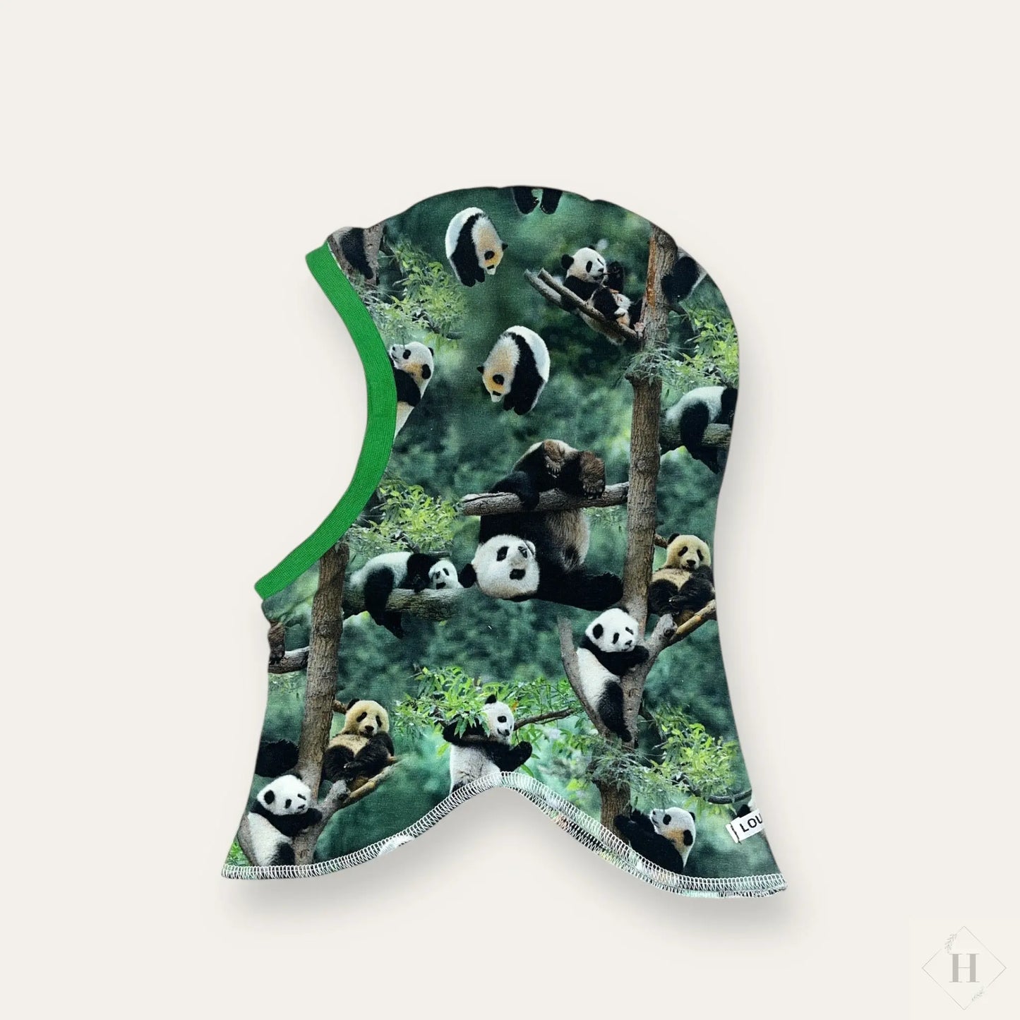 Håndlavet Baby Elefanthue Jersey Str 49-52 - Varm To-Lags Vinterhue 18 Mdr-4år Louifax