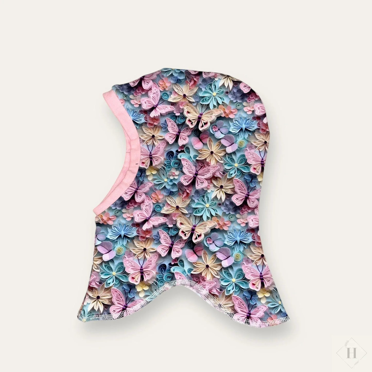 Håndlavet Baby Elefanthue Jersey Str 46-49 - Varm To-Lags Vinterhue 6-18 Måneder Louifax