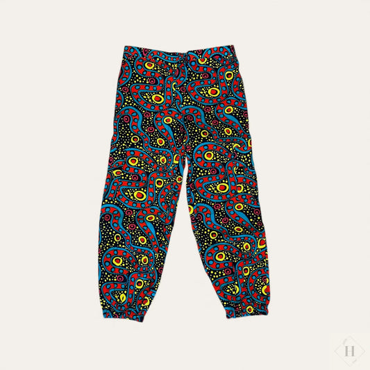 Cargo bukser i afrikansk print - str 46 Håndlavet af