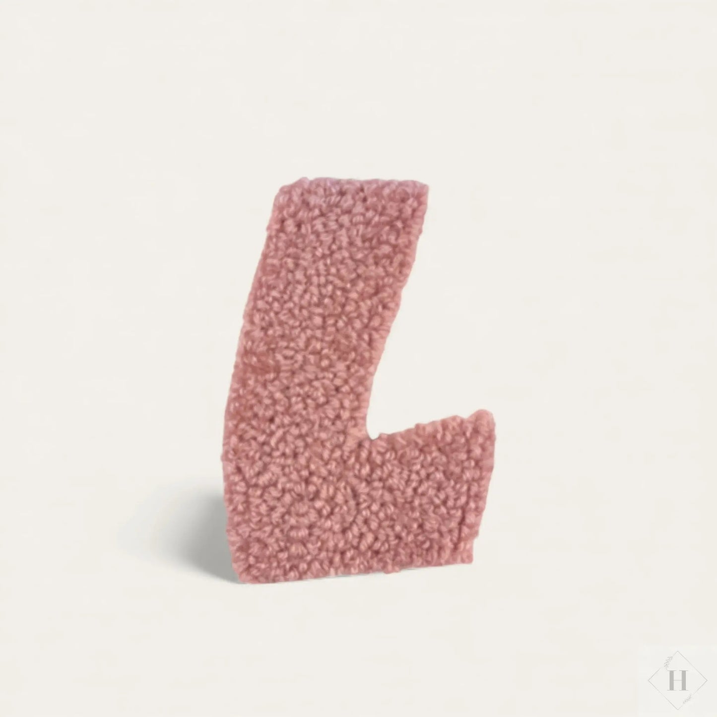 Håndlavet Tuftet Bogstav 14 cm - Personlig Væg Dekoration (L) Flair